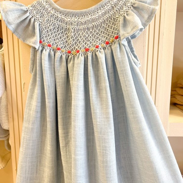 Vestido smock sky
