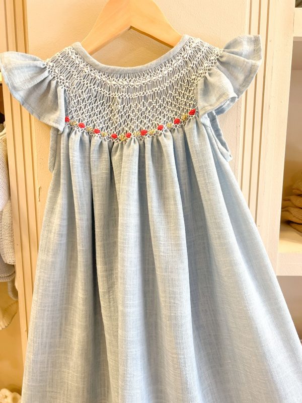 Vestido smock sky