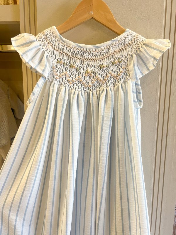 Vestido smock blue row