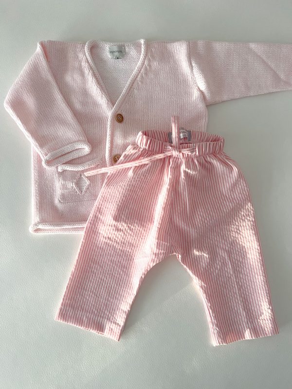 Pantalón baby - rayas rosa - Imagen 2