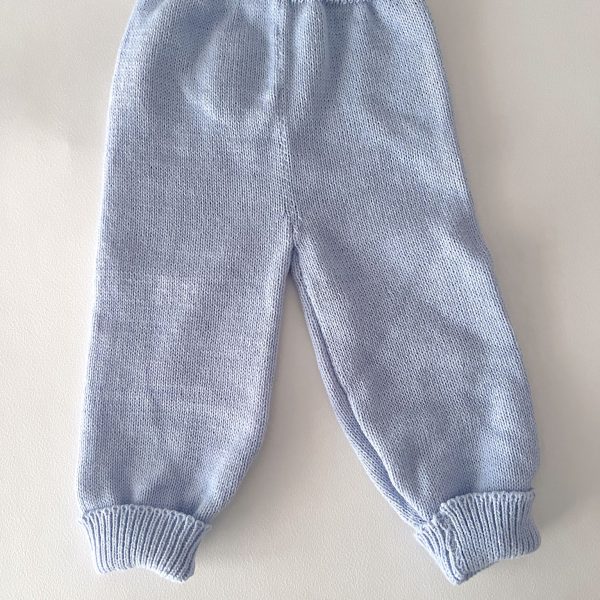Pantalón de punto - celeste