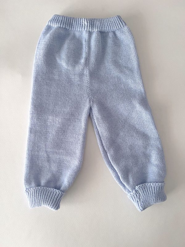 Pantalón de punto - celeste