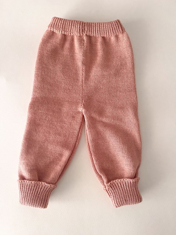 Pantalón de punto - rosa viejo
