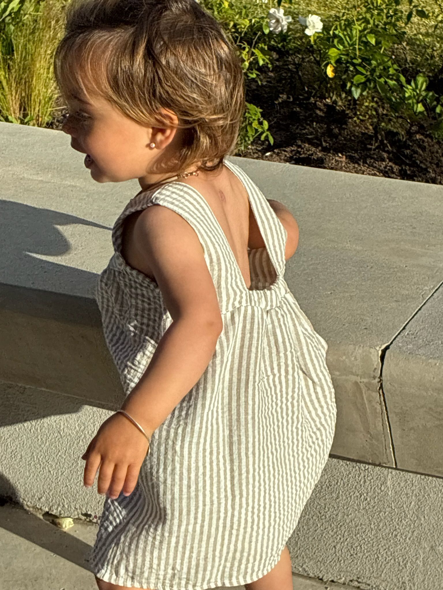 Vestido Tita Rayas Beige - Imagen 4