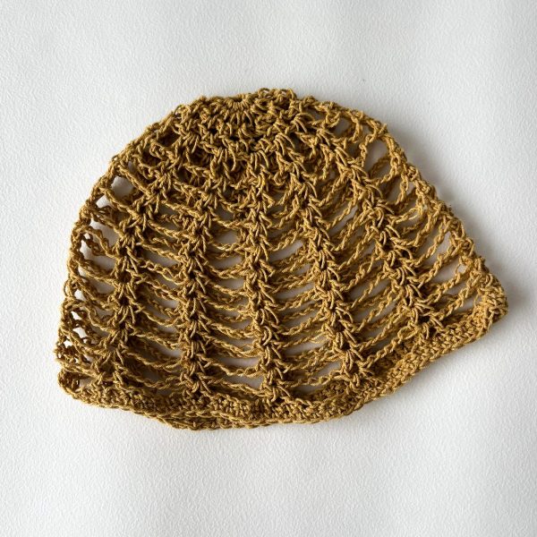 Casquete crochet - mostaza