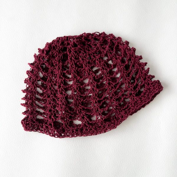 Casquete crochet - bordeaux
