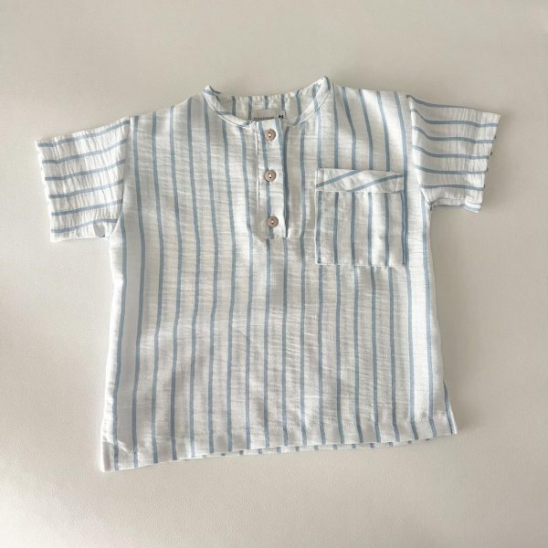 Camisa boy - blue row