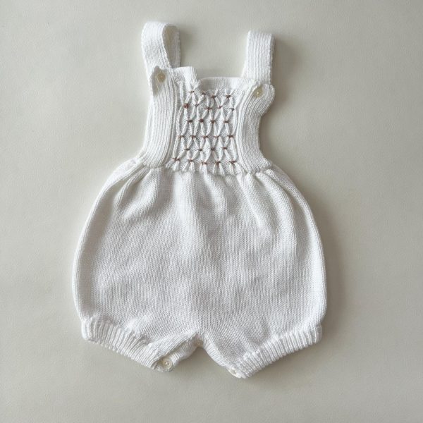 Ranita smock - white rosa viejo