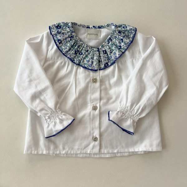 Camisa ruffle - liberty blue