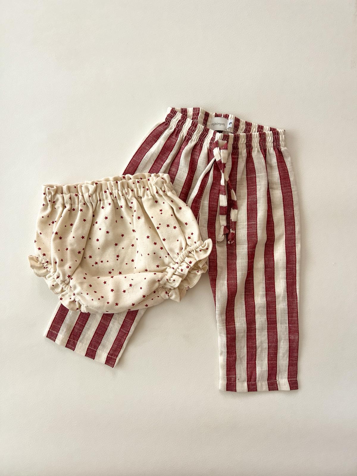 Pantalón baby - lino carmesí - Imagen 2