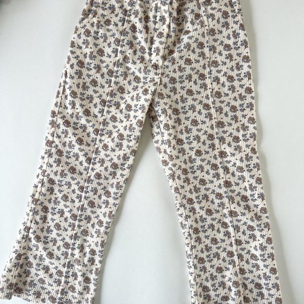 Pantalón wide - motita beige