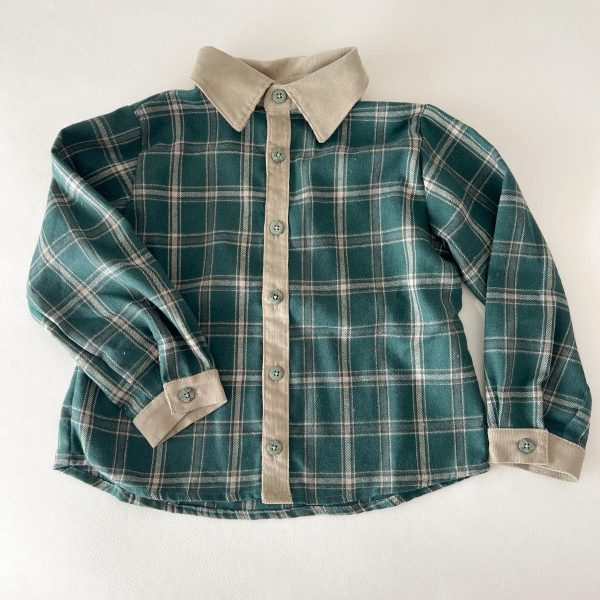 Camisa bati - cuadros verde