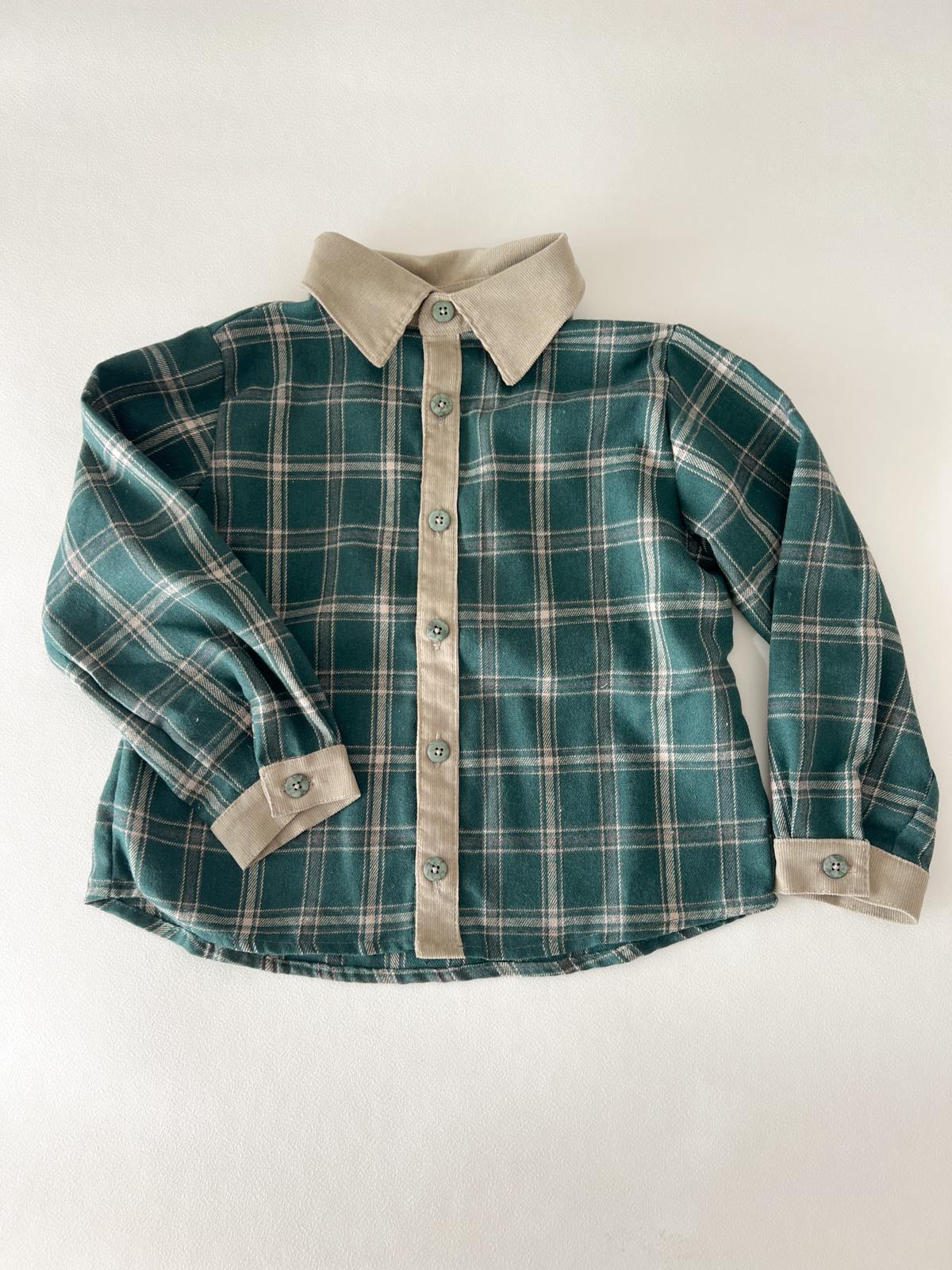 Camisa bati - cuadros verde